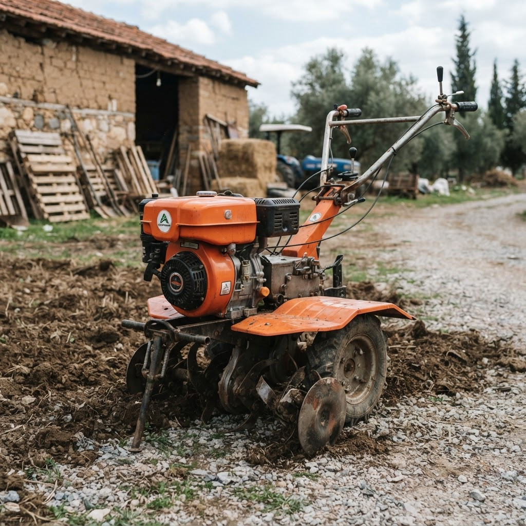 Bahçe Tipi Çapa Makinesi — Benzinli, 7 HP
